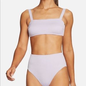 Vitamin A light Lavender ribbed high waist bikin: Size small.